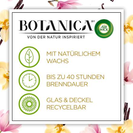Duftkerze im Glas Himalaya-Magnolie & Vanille 205 g BOTANICA BY AIR WICK