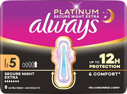 Hygienické vložky Platinum secure night extra always