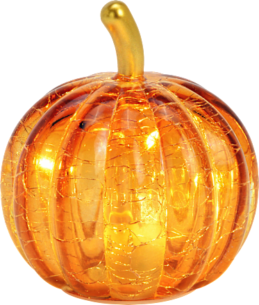 LED Glaskürbis, orange Dekorieren & Einrichten