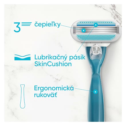 Náhradné holiace hlavice Smooth Gillette Venus