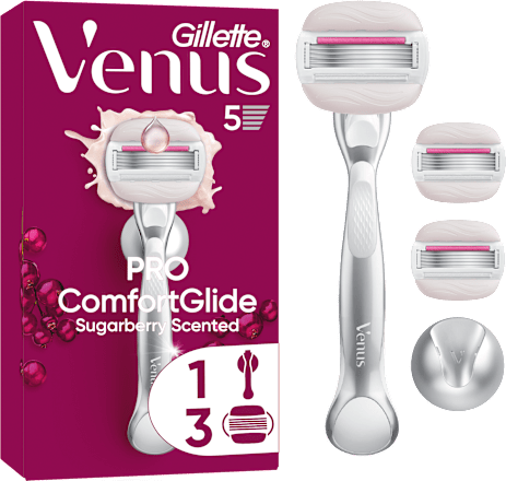 Dámsky holiaci strojček Pro ComfortGlide Sugarberry + 3 NH Gillette Venus