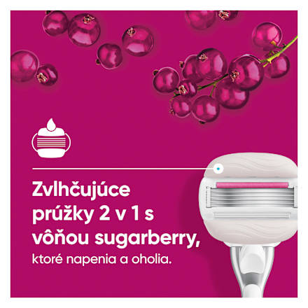 Náhradné holiace hlavice Pro ComfortGlide Sugarberry + puzdro Gillette Venus