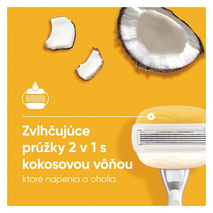 Dámsky holiaci strojček Pro ComfortGlide Coconut + 3 NH a držiak Gillette Venus