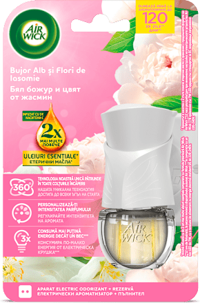 Електрически комплкет Бял божур и цвят от жасмин AIRWICK