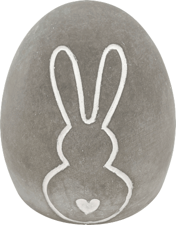 Betonei mit Hase, grau (10 cm) Dekorieren & Einrichten