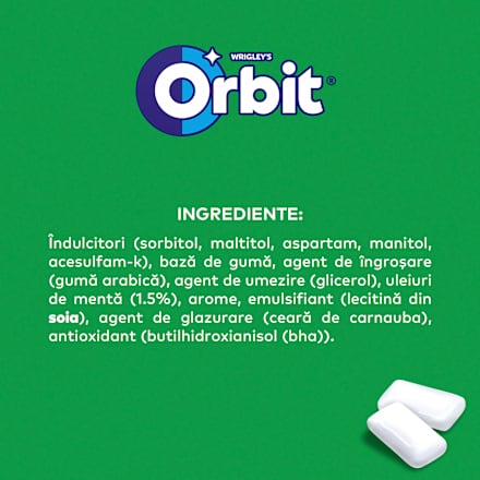 Gumă de mestecat cu aromă de mentă Orbit
