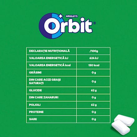 Gumă de mestecat cu aromă de mentă Orbit