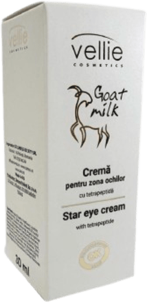 Crema pentru zona ochilor cu Tetrapeptida si Goat Milk Vellie
