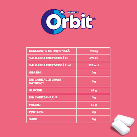 Gumă de mestecat cu aromă de pepene Orbit