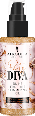 Negovalno olje za telo z bleščicami Party Diva AFRODITA