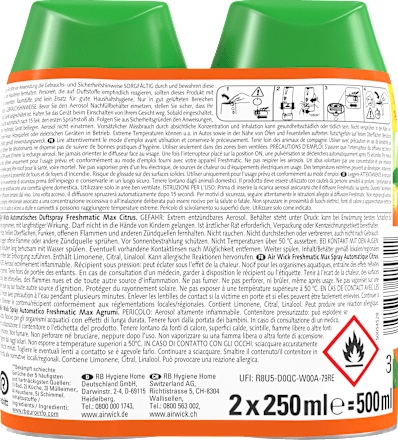 Lufterfrischer Freshmatic Citrus Nachfüllpack (2x250 ml) AIR WICK