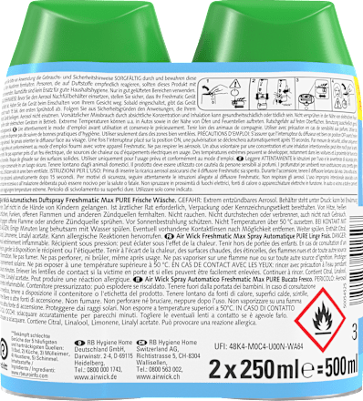 Lufterfrischer Freshmatic Frische Wäsche Nachfüllpack (2x250 ml) AIR WICK