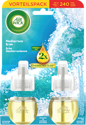 Lufterfrischer Duftstecker Mediterrane Brise Nachfüllpack (2x19 ml) AIR WICK
