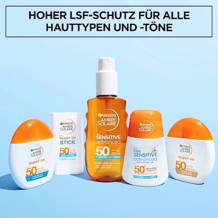 Sonnenfluid Gesicht Getönt Super UV LSF 50 Garnier Ambre Solaire