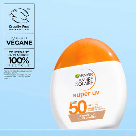 Sonnenfluid Gesicht Getönt Super UV LSF 50 Garnier Ambre Solaire