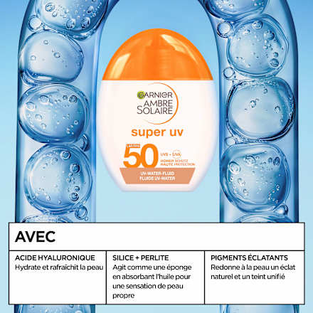 Sonnenfluid Gesicht Getönt Super UV LSF 50 Garnier Ambre Solaire