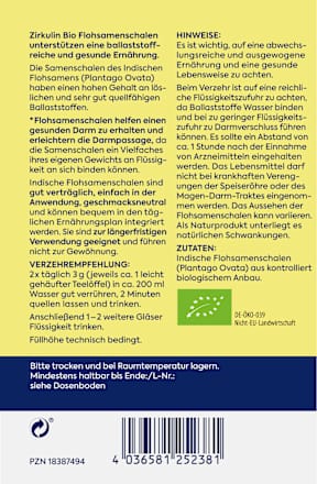 Bio Flohsamenschalen Zirkulin