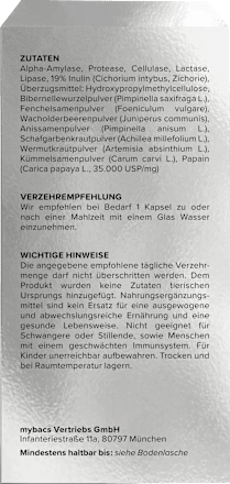 Blähbauch-Komplex Active Debloat Kapseln mybacs