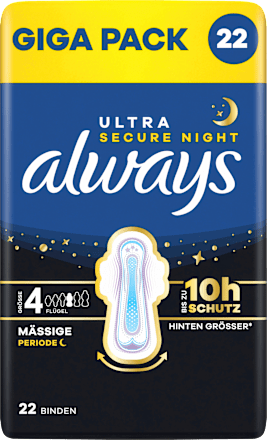 Ultra Binden Secure Night 4 Giga Pack always