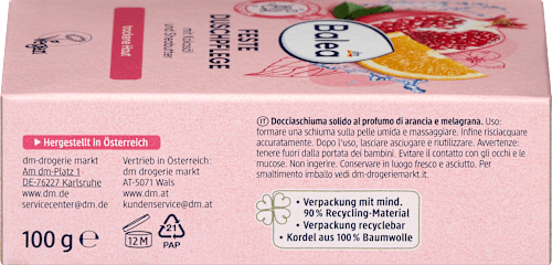 Trdo milo za prhanje, pomaranča in granatno jabolko Balea