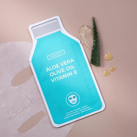Tuchmaske Aloe Vera Olive Oil Vitamin E Yeauty