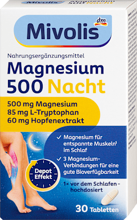 hořčík 500 Depot tablety na noc Mivolis
