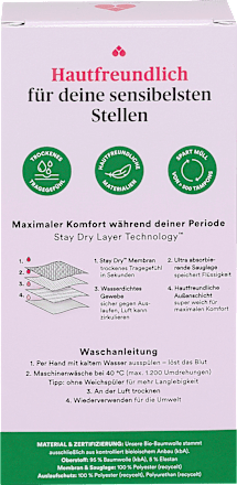 Periodenunterwäsche Slip Seamless Naked Starke Periode & Nacht Leo, Gr. M The Female Company