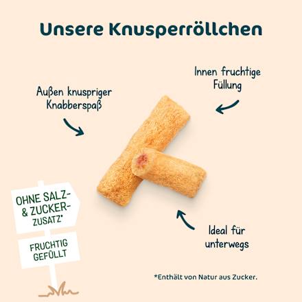 Kindersnack Knusperröllchen Apfel-Erdbeere ab 3+ Jahren Milupa