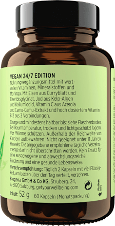 Kapseln Vegan 24/7 Edition get your well being BY BIOGENA