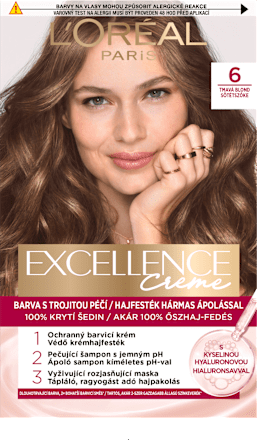 barva na vlasy Excellence Creme, 6 Tmavá blond L'ORÉAL PARiS EXCELLENCE Creme