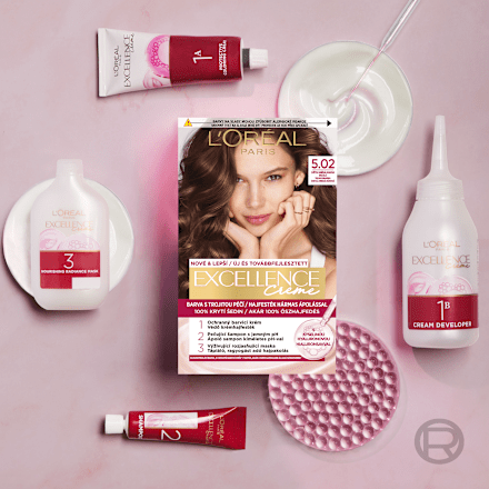 barva na vlasy Excellence Creme, 5 Světle hnědá L'ORÉAL PARiS EXCELLENCE Creme