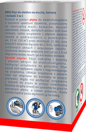 Płyn do elektro na muchy, komary i mrówki 3w1 BROS