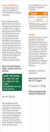Vitamin D3 2500 I.E. Tabletten 50 St taxofit