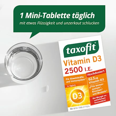 Vitamin D3 2500 I.E. Tabletten 50 St taxofit