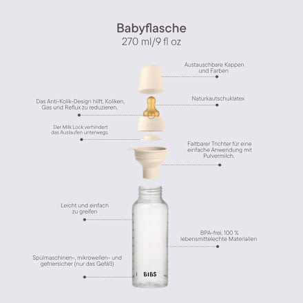 Babyflaschen Set 10tlg, von Geburt an BIBS