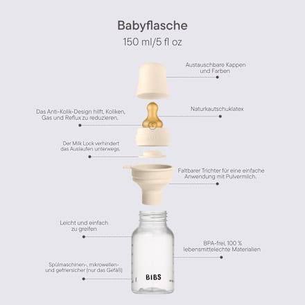 Babyflaschen Set 10tlg, von Geburt an BIBS