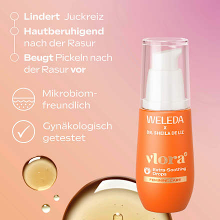Intimpflege Extra Soothing Drops vlora+ WELEDA