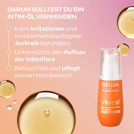 Intimpflege Extra Soothing Drops vlora+ WELEDA