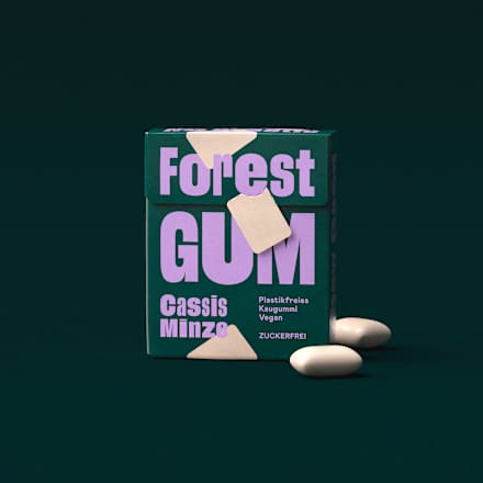 Kaugummi, Cassis Minze, zuckerfrei Forest GUM