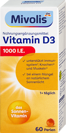 Vitamin D3 Perlen 1000 I.E. 60 St Mivolis