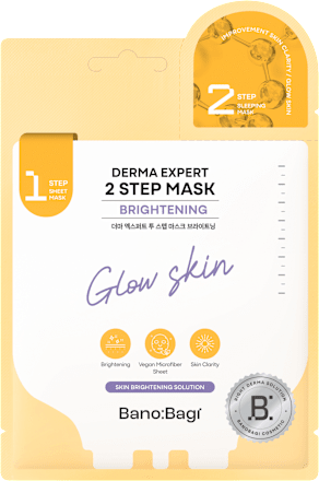 Brightening textilní pleťová maska DERMA EXPERT 2 STEP MASK Glow skin Bano:Bagi
