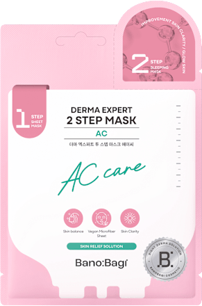 AC textilní pleťová maska DERMA EXPERT 2 STEP MASK AC Care Bano:Bagi