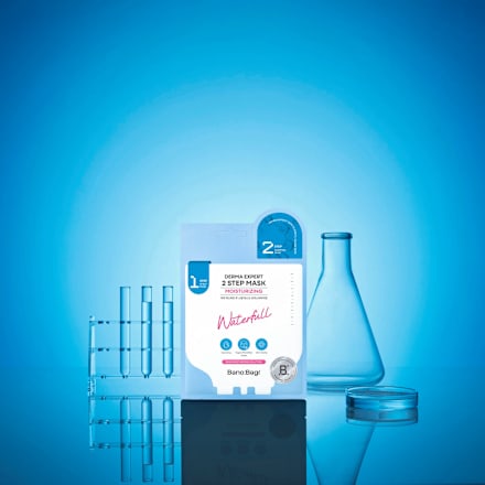 Moisturizing textilní pleťová maska DERMA EXPERT 2 STEP MASK Waterfull Bano:Bagi