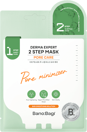 Pore Care textilní pleťová maska DERMA EXPERT 2 STEP Pore minimizer Bano:Bagi