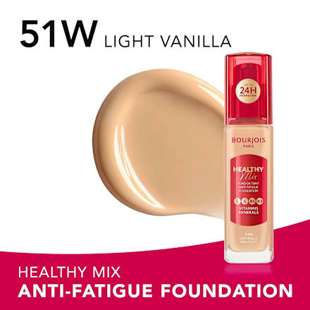 Фон дьо тен Healty Mix Anti-Fatigue, Nr. 51W Light Vanilla BOURJOIS PARIS