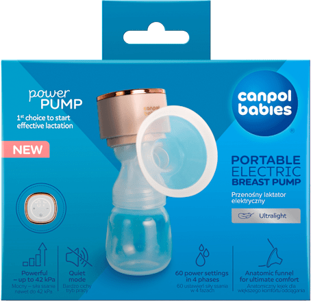 přenosná elektrická odsávačka mateřského mléka powerPUMP Canpol babies