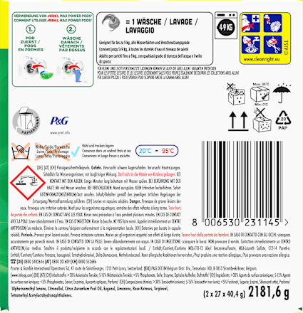 Vollwaschmittel Pods Max Power ARIEL