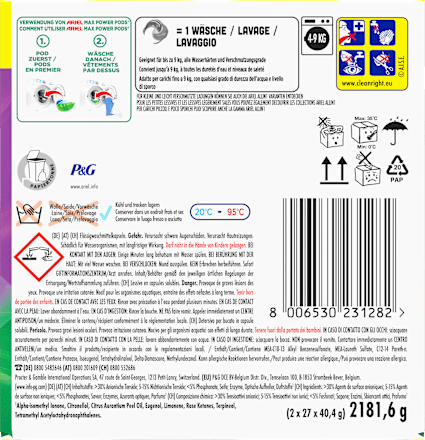 Colorwaschmittel Pods Max Power ARIEL