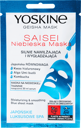 Maska za lice u maramici Geisha Saiseblue Yoskine