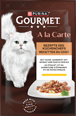 Nassfutter Katze mit Huhn & Spinat, a la Carte Purina Gourmet